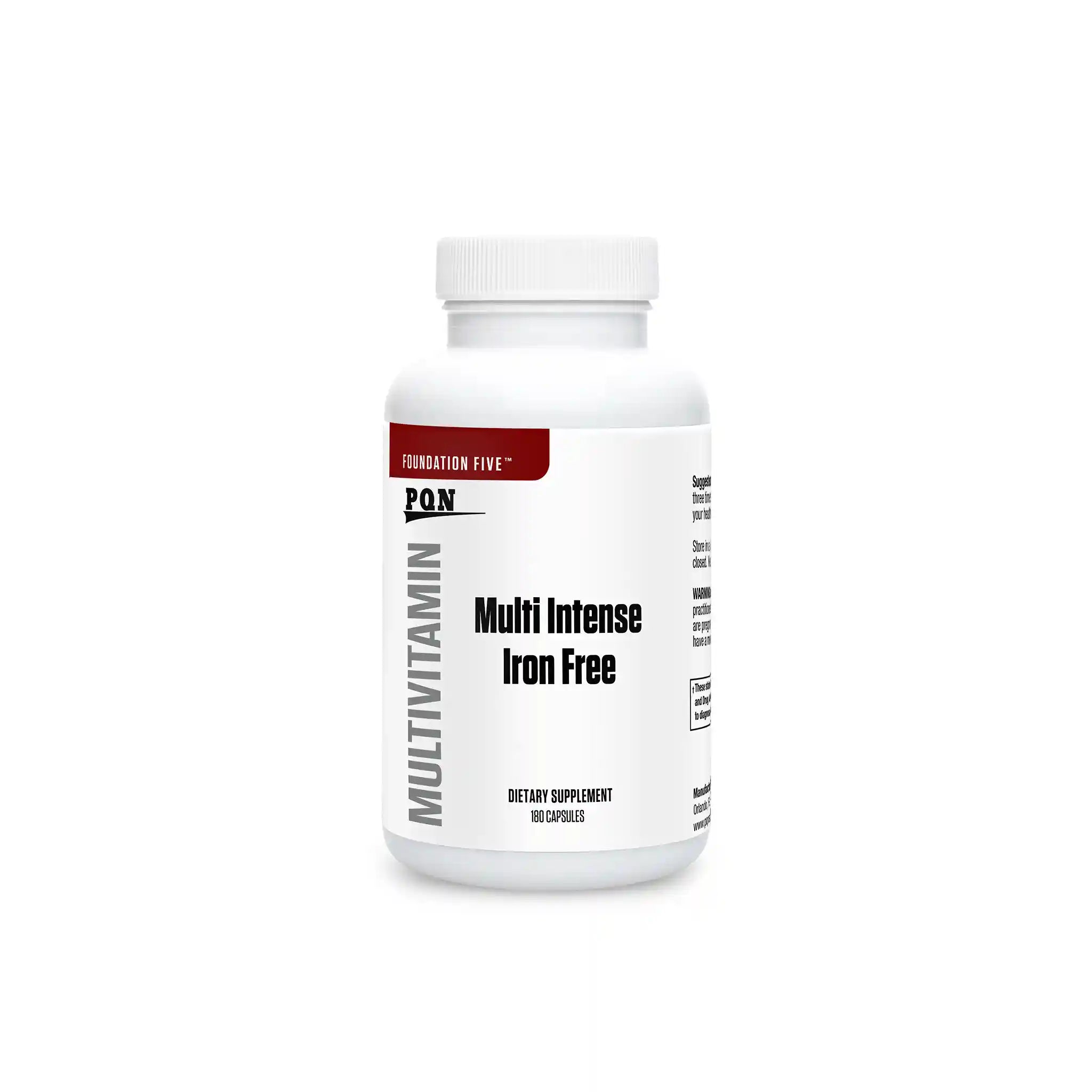Multi Intense Iron Free is a potent yet gentle multivitamin that features high quality ingredients designed for optimal absorption and bioavailability.