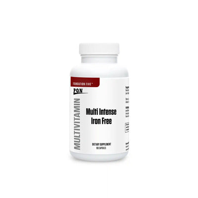 Multi Intense Iron Free  is a potent yet gentle multivitamin that features high quality ingredients designed for optimal absorption and bioavailability.